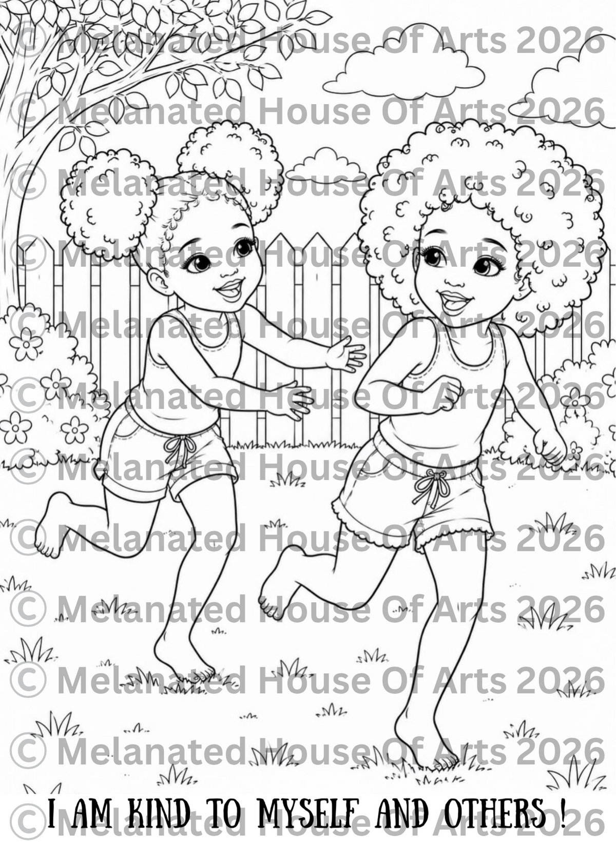 I Am Beautiful & Bright Digital Coloring Book