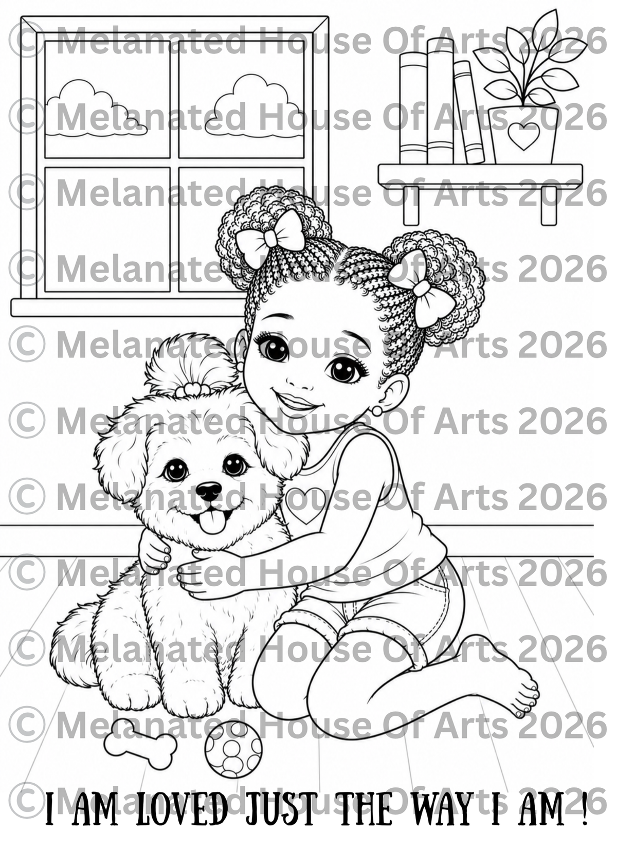 I Am Beautiful & Bright Digital Coloring Book