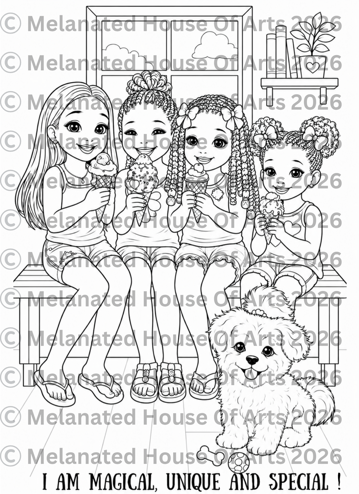 I Am Beautiful & Bright Digital Coloring Book