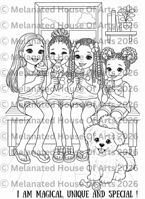 I Am Beautiful & Bright Digital Coloring Book