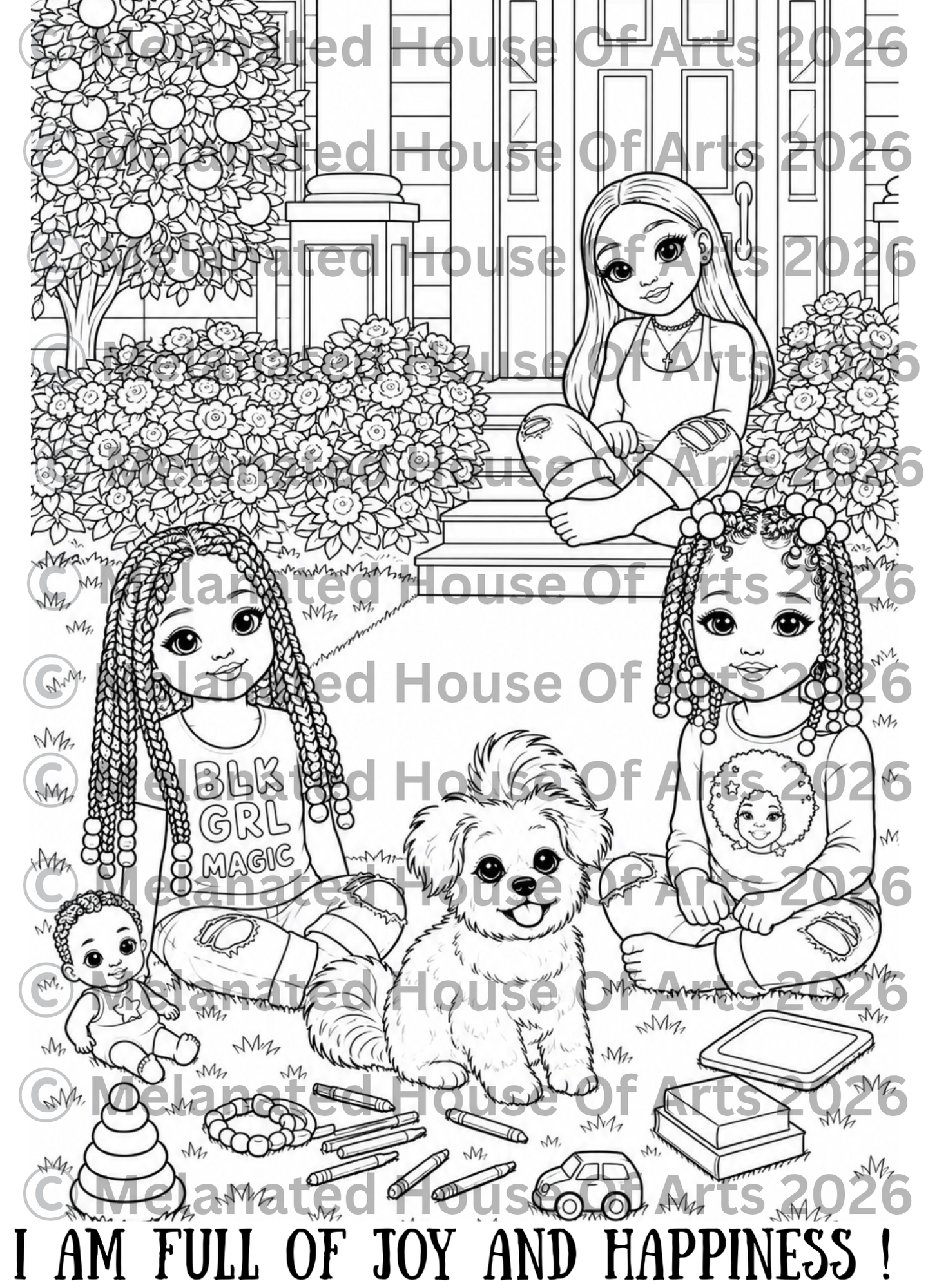 I Am Beautiful & Bright Digital Coloring Book